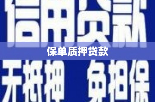 嘉陵保单质押贷款