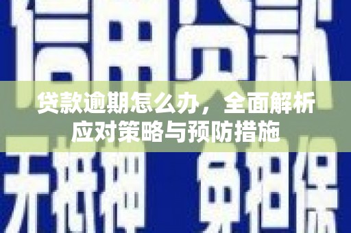 嘉陵贷款逾期怎么办，全面解析应对策略与预防措施