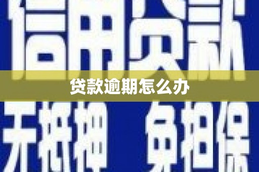 嘉陵贷款逾期怎么办