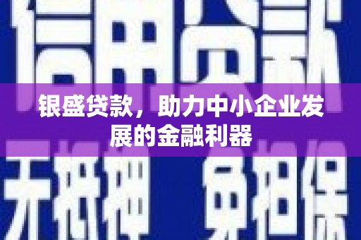 嘉陵银盛贷款，助力中小企业发展的金融利器
